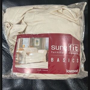 Sure Fit Basics Sofa and Loveseat Cover - Natural
